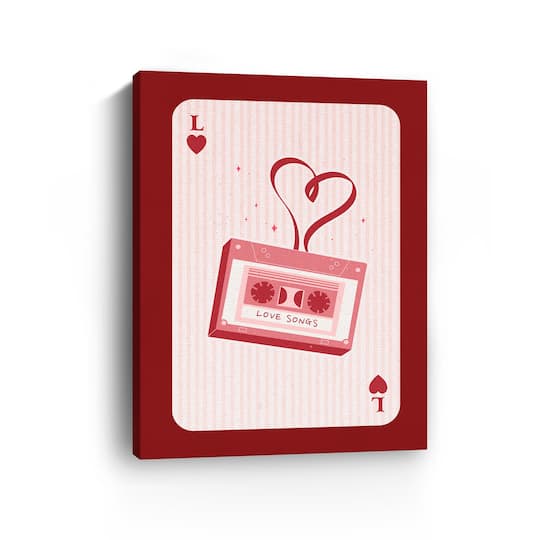 Retro Love Card - Cassette Canvas Giclée Art